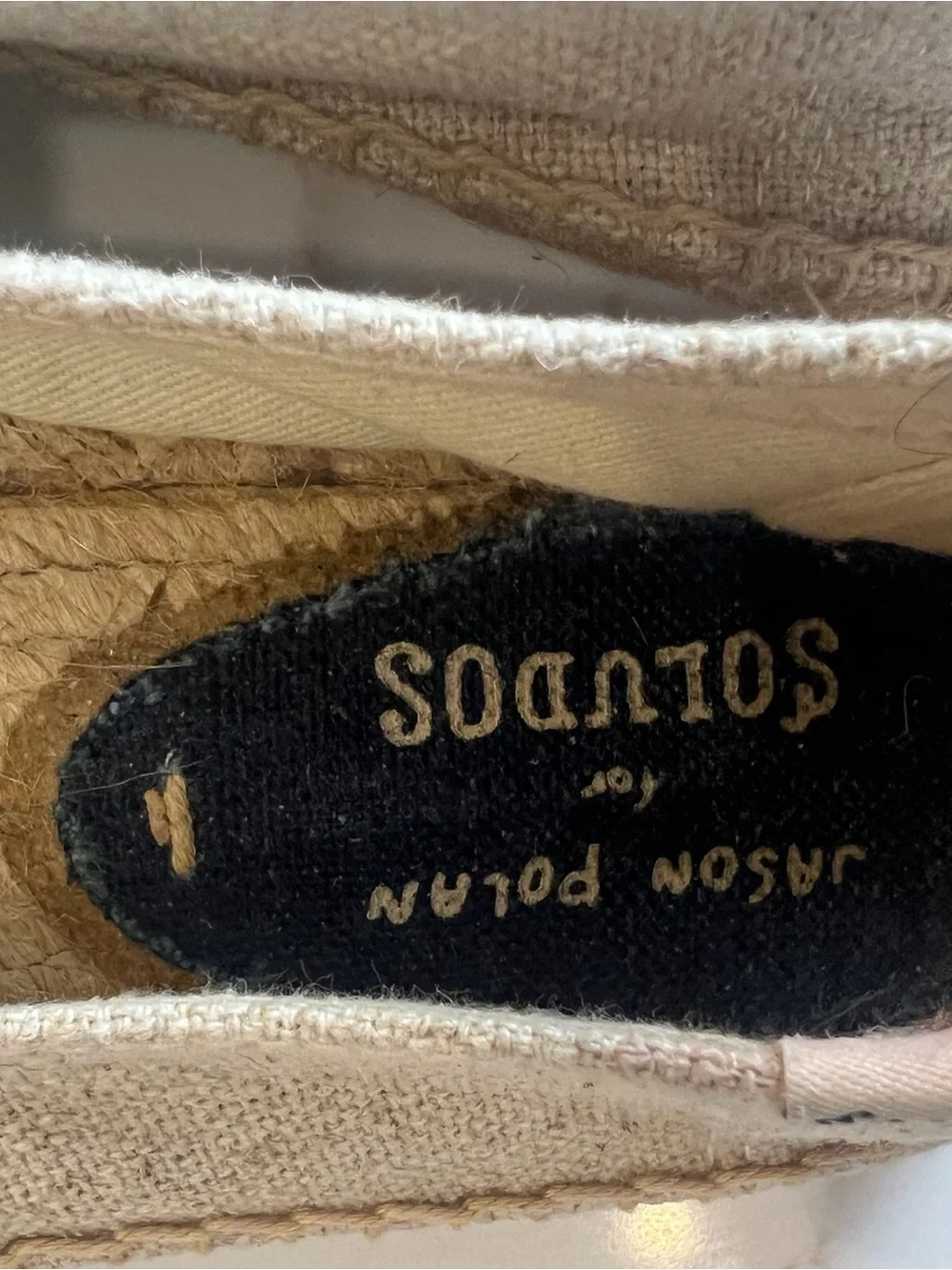 Soludos Beige Canvas Eye Embroidered Espadrille Slip-Ons